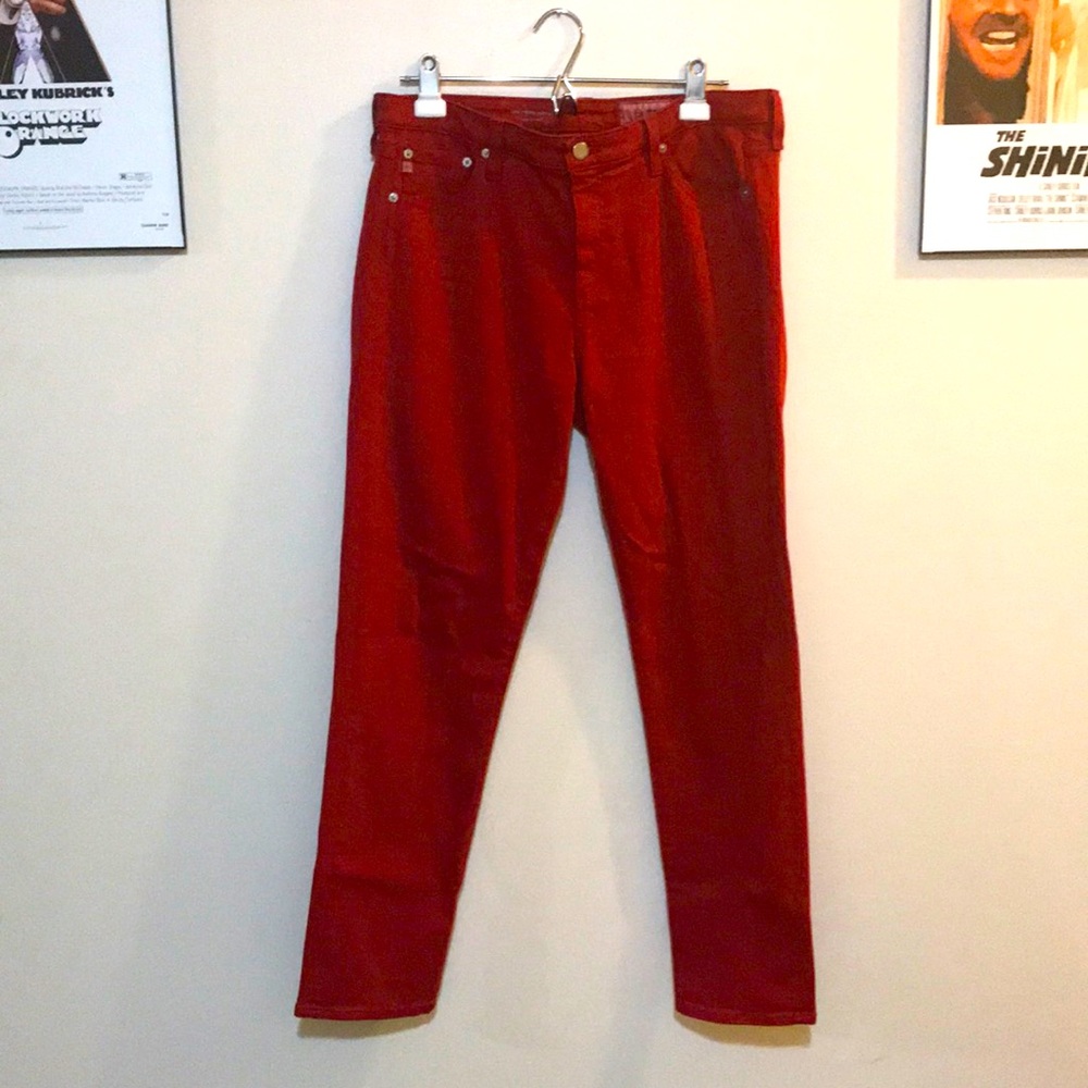 Ag Adriano Goldschmied Red Ankle Jeans 32R